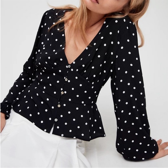 Wilfred Polka Dot Prairie Blouse - Picture 2 of 9